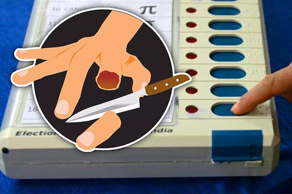 Man Chops off Finger After Voting for BJP