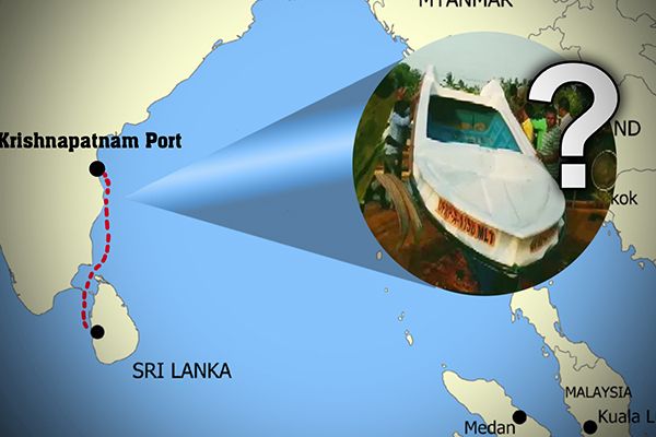 Abandoned Sri Lankan Boat Found near Sriharikota