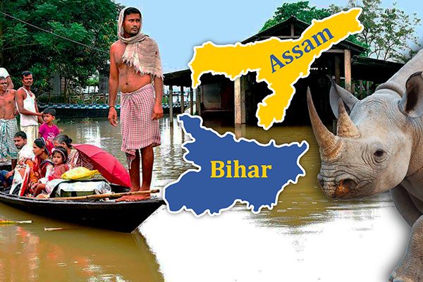Dangerous Floods in Assam & Bihar