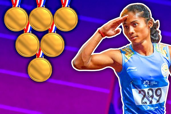 Hima Das Wins 5th Gold Medal in 19 Days