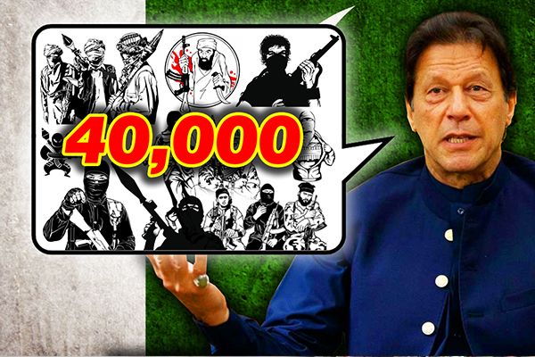 Imran Khan Admits to 40,000 Terrorists in Pak