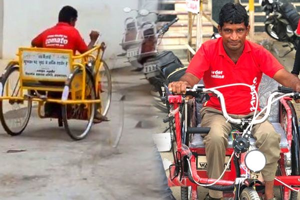 Specially Abled Zomato Delivery Boy Delivers Food