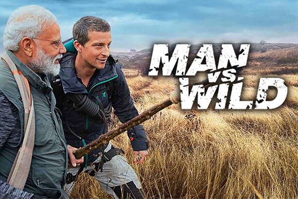 Modi Features in Adventure Show “Man Vs Wild”