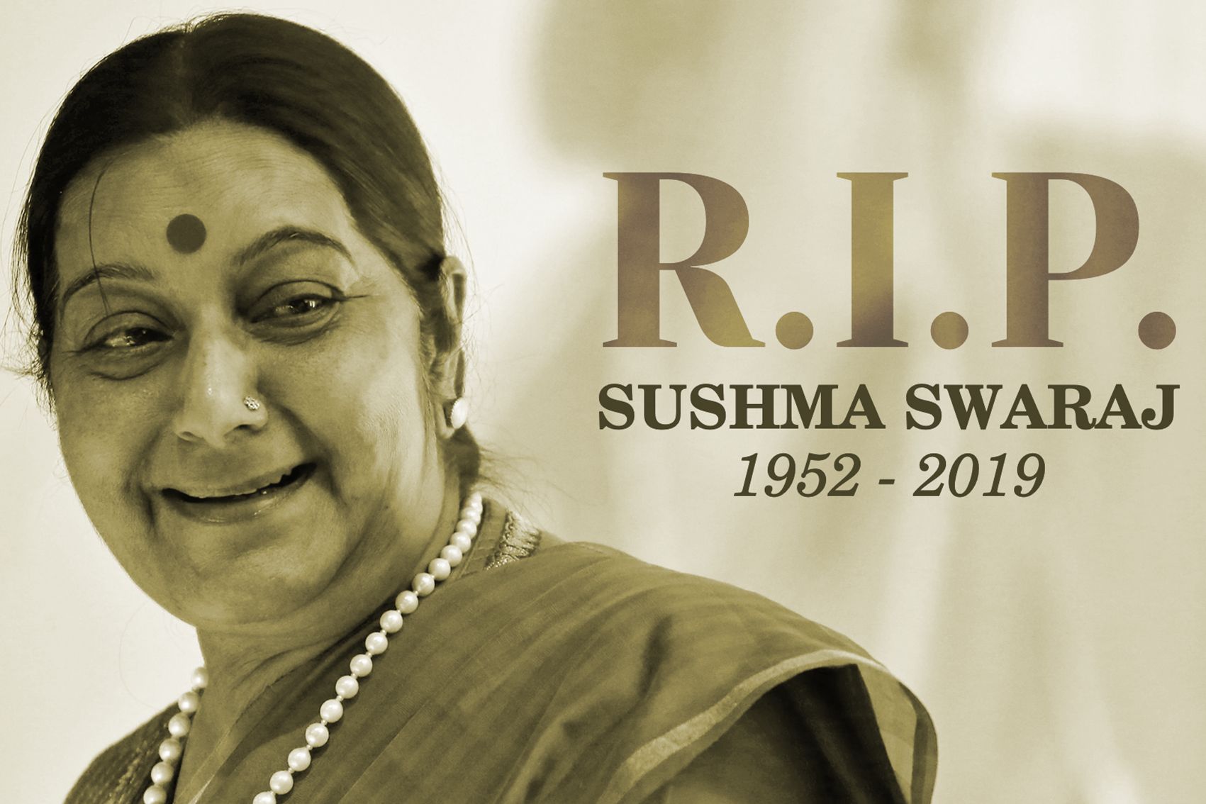 Ex-Foreign Minister Sushma Swaraj Passes Away