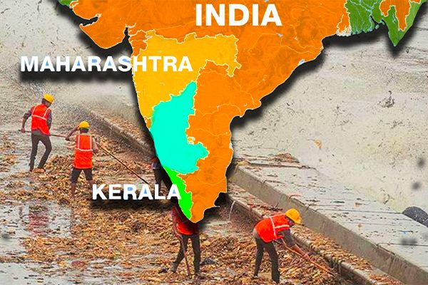 Kerala Road Flooded with Plastic