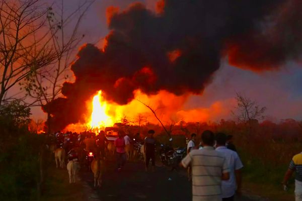 Major Fire in Assam Oil Well