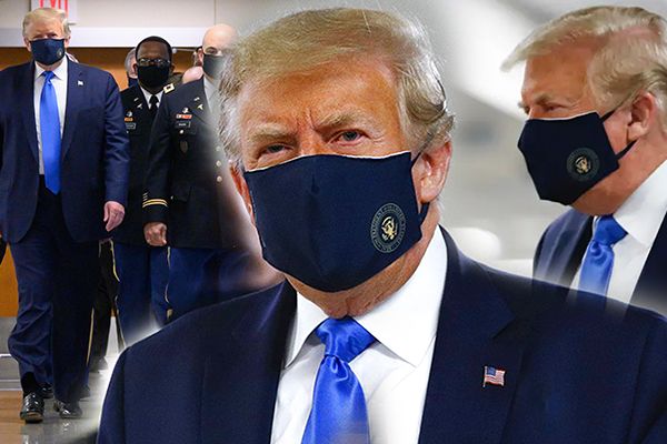 Donald Trump Wears Mask for the First Time
