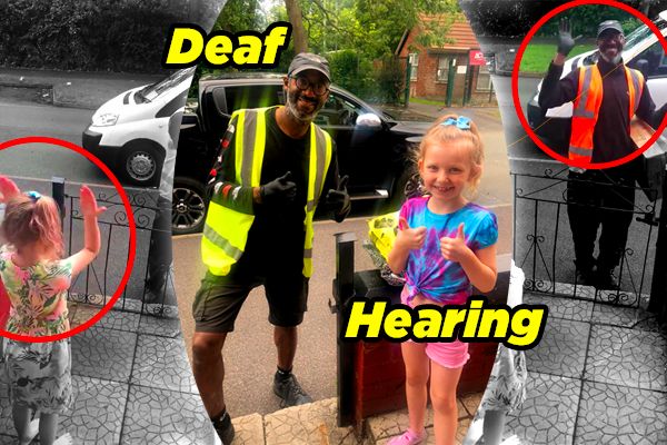 Girl Learns Sign Language to Communicate With Delivery Man