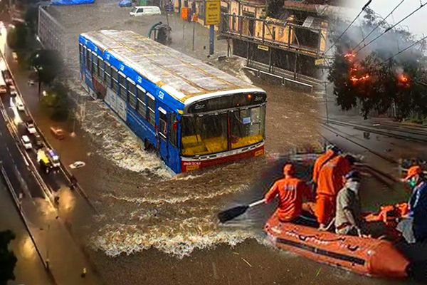 Heavy Rains & Floods Cause Destruction in Mumbai