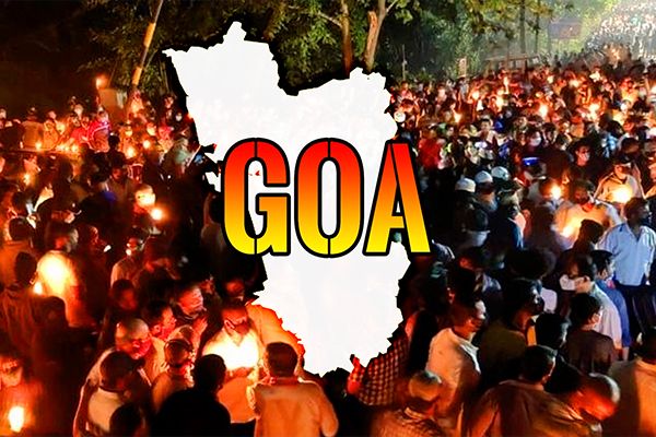 Thousands of Goans Protesting on Railway Tracks