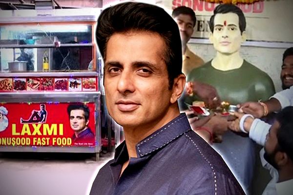 Sonu Sood Visits Fan's Stall In Hyderabad