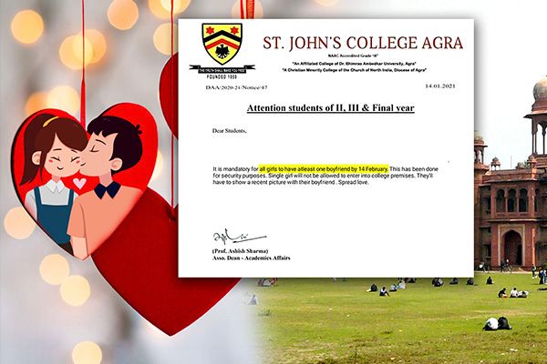 Agra College Asks Girls to Find Boyfriend by Valentine’s Day