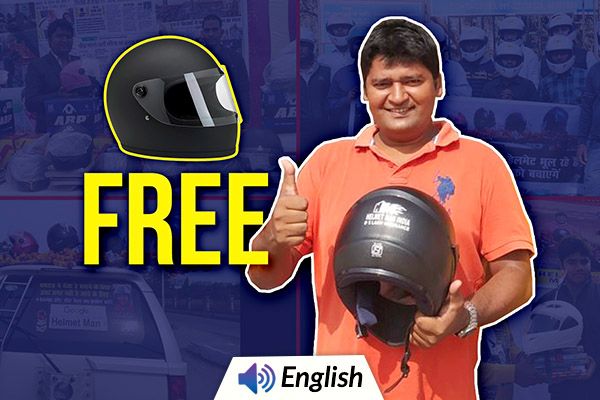 Man Gives Helmets to People for Free