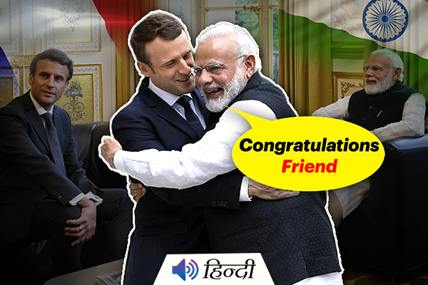 Narendra Modi Meets French President Emmanuel Macron.