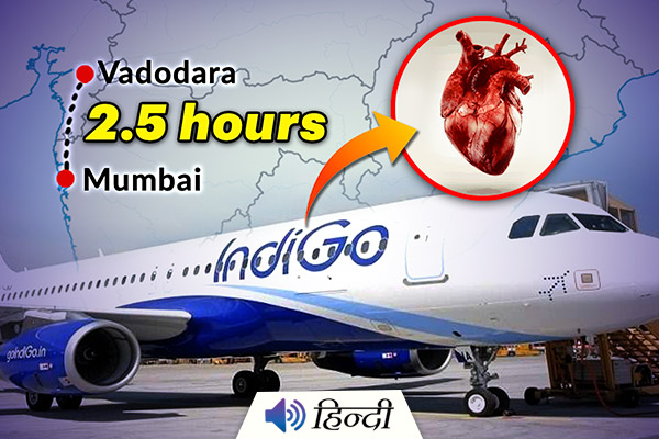 Indigo Transports Heart from Vadodara to Mumbai in 2.5 Hours
