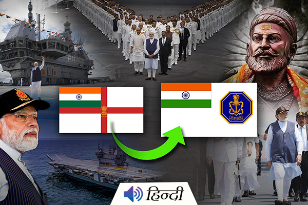 Narendra Modi Unveils Indian Navy’s New Flag