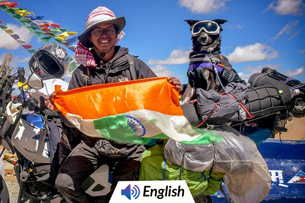 Man Rides to the World’s Highest Motorable Road With His Dog
