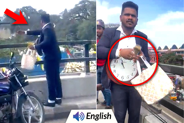 Bengaluru Man Throws Cash From Flyover