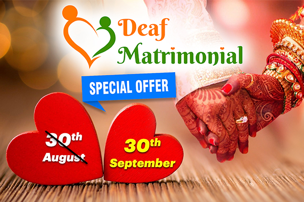Deaf Matrimonial Extends Free Membership Offer for 1 Month