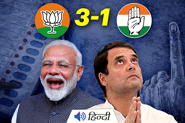 Big Win for BJP in 3 States, Congress Wins Telangana