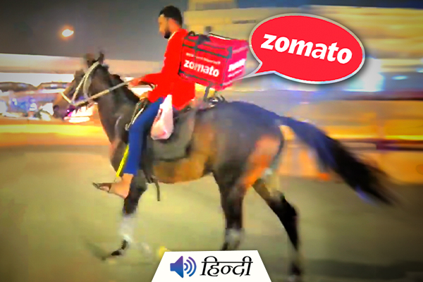 Zomato Boy Rides Horse to Deliver Orders