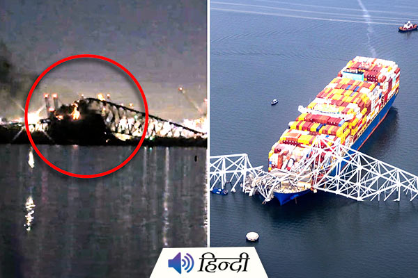 Baltimore Bridge Collapses After Being Hit by a Cargo Ship