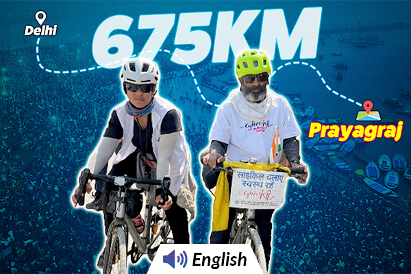 A Father-Daughter Duo Cycle 657 KM to Mahakumbh!