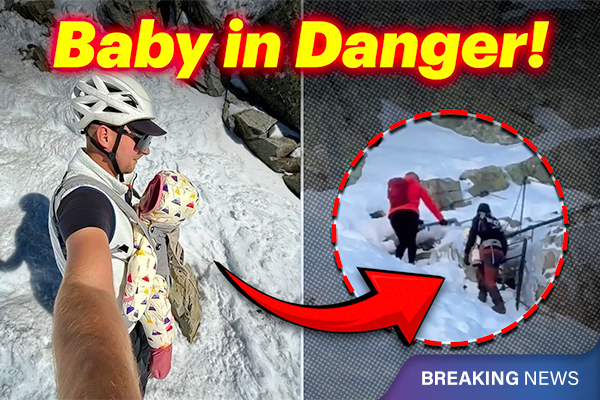 Couple Climbs Frozen Mountain with 9-month-old baby