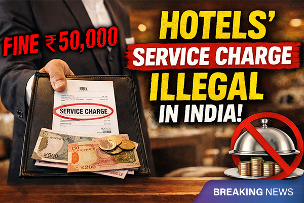 Hotels Charging Service Charge Declared Illegal in India