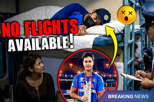 No Flights Available: Shivam Dube Travels by Train in 3AC After World Cup Win