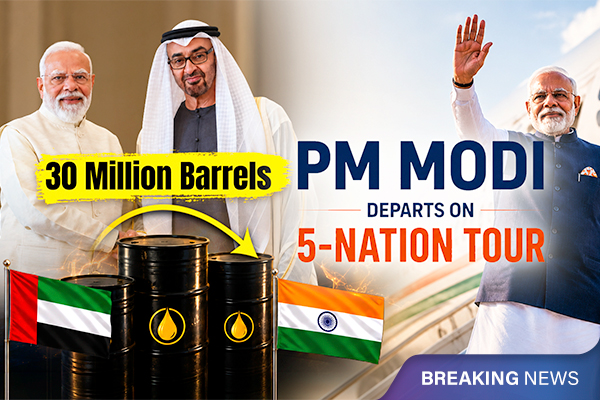 PM Modi's 5 Nation Tour: UAE to Store 30 Million Barrels of Oil in India