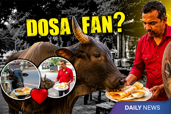 Internet Falls in Love With Dosa Seller Who Serves a Cow Daily!