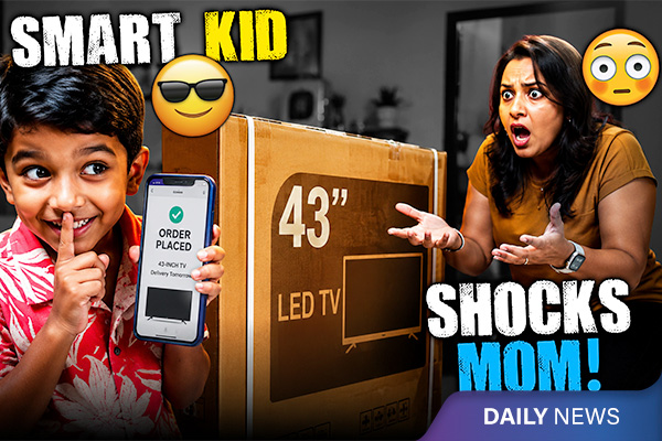 Little Boy Secretly Orders 43-Inch TV Using Mum’s Phone!