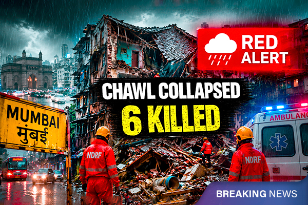 Mumbai Monsoon Turns Deadly: Chawl Collapse Kills 6, Red Alert Issued